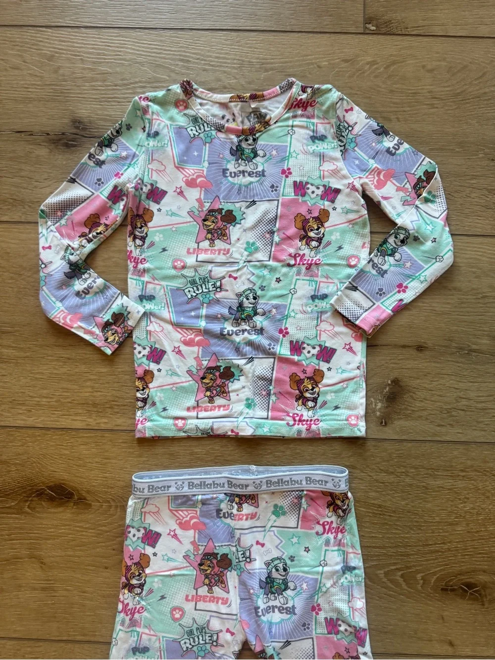 Girls' Long Sleeve Paw Patrol Pajama Set - Pink & Mint
